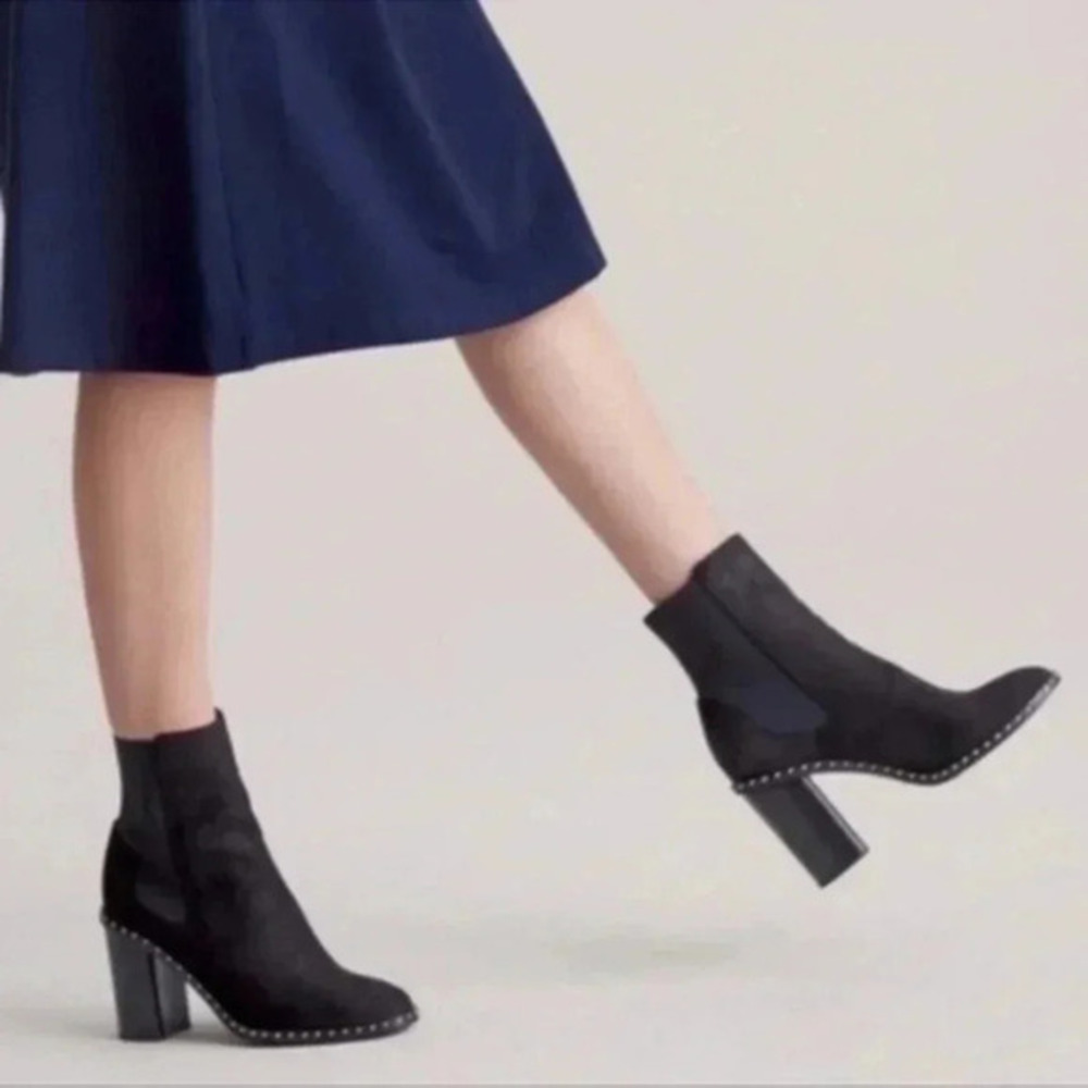 Rag and bone black suede studded boots size 7.5